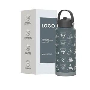 Customized Hydration 32oz Insulated Bottle With Custom Full Wrap Logo