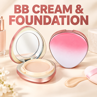 Boîte de maquillage vide à coussin d'air rond rechargeable avec compartiments, emballage cosmétique en gros
