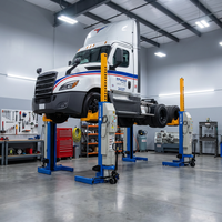 Maxima CE-Zertifizierte Kabelgebundene Schwerlast-Vierzylinder-Hydraulikhebebühne FC75 CE-Zertifizierte Mobile Hebebühne 4-Säulen-LKW-Hebebühne