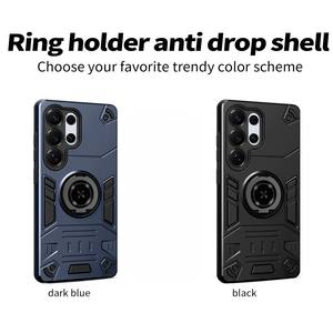 Para S25Edge Business TPU + PC Funda para teléfono móvil a prueba de golpes <span class=keywords><strong>Five</strong></span> Heroes A56 Soporte de anillo giratorio Succión magnética A07 Protector - Product Image 2