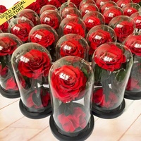 Cadeaux pour la fête des mères et la Saint-Valentin: Roses éternelles Fleurs éternelles qui ne se fanent jamais Décorations de mariage Ornements de bureau