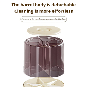 Küchen-Organisationsbox aus Kunststoff mit 6 Fächern für Trockenfutter, 360° °   Rotierende Reisbehälter Getreide-Spender - Product Image 4