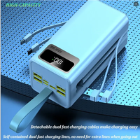 Batería Externa Portátil de 60000mAh de Gran Capacidad con Pantalla LED Digital, 4 Salidas USB Tipo-C, Carga Rápida de 22.5W, Función de Tecnología GAN, Japón