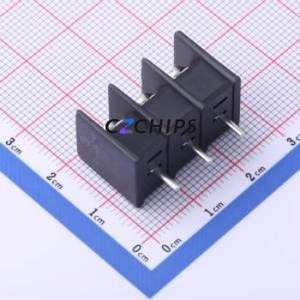 DG25C-B-03P-13-00A(H) Barrier Terminal Block Through hole Component (THT),P=7.62mm Connector Two Sides 7.62mm 1x3P Straight Pin - Product Image 1
