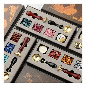 סטים של מפת העולם מותאם אישית תיבת מתנה בגדלים שונים פסטיבל איטום שעווה - Product Image 4