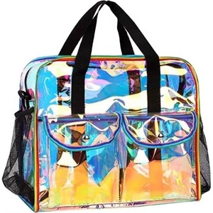 Sacs fourre-tout transparents à paillettes pour femme, grande capacité, imperméables, fabriqués en usine BSCI, sacs fourre-tout tendance - Product Image 1