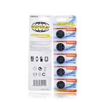 Muestra gratis 3V Cr2032 Cr 2032 Botón de celda de reloj Batería de llave de coche remota