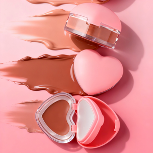 Fard à joues OEM personnalisé avec logo, fards à joues en forme de cœur, teinture crème pour lèvres et joues, <span class=keywords><strong>blush</strong></span> végétalien, maquillage visage végétalien, palettes de <span class=keywords><strong>blush</strong></span> - Product Image 2