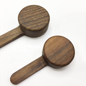 Nibu Cafe Tools, cuchara medidora de cobre de madera de nogal de mano, función Manual de 8g/10g para cuchara cuantitativa para granos de café - Product Image 5