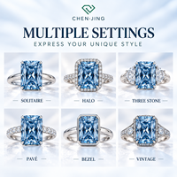 Diamant de laboratoire IGI certifié 1-5 carats, bleu vif fantaisie, taille radiante, formes fantaisie, diamants en vrac pour sertissage de bijoux