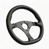 Volant de course en cuir perforé JLH J2501 320 mm, volant de jeu, volant avec rayons en aluminium mat, universel, compatible 6 boulons