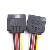 Cable de alimentación de disco duro al por mayor SATA 15Pin macho a 2 hembra 15Pin Cable de alimentación Serial SATA Cable