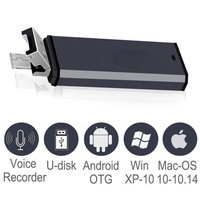 Mini enregistreur vocal USB portable 8 Go avec dictaphone antibruit OTG compatible avec téléphone/PC