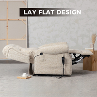 Poltrona Alzapersona Elettrica Reclinabile CJSmart Home per l'Assistenza agli Anziani, Aiuto per la Posizione Eretta e Riabilitazione con Tasche a Doppio Lato