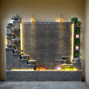 Hot Selling Outdoor Harz Windspiele Innenhof Garten Villa Dekoration Großer Wasserfall Zen Wasserfluss - Product Image 6