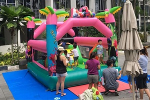 Attraente <span class=keywords><strong>casa</strong></span> di salto all'aperto a <span class=keywords><strong>tema</strong></span> pesce dell'oceano gonfiabile, castello di salto gonfiabile con un buon prezzo - Product Image 2