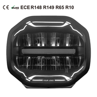 9-Zoll LED-Fahrlicht mit Abblendlicht Zweifarbiges Dynamisches Weiß&Orange Positionslicht ECE R65 für Scania Volvo FH 220W 12V 24V