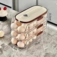 Boîte de rangement pour œufs de cuisine avec porte latérale du réfrigérateur Bac de rangement pratique