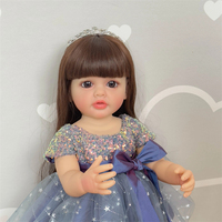 Poupée Princesse NPK 55cm, Réaliste, en Silicone, Cadeau pour Fille, Jouet Enfant