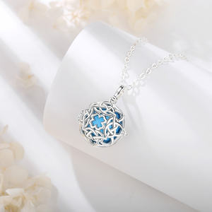 Collana Bola Messicana per <span class=keywords><strong>Gravidanza</strong></span> con Campanella d'Angelo, <span class=keywords><strong>Gioielli</strong></span> da Donna con Albero della Vita e Rune Nordiche, Ciondolo Moda - Product Image 6