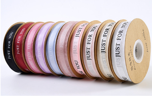 Logo personalizzato 100% poliestere <span class=keywords><strong>Metallia</strong></span> bordo nome stampato Logo Organza nastro per imballaggio decorazione - Product Image 3