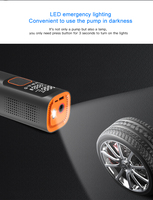 Newo 2022 pompe électrique voiture Portable Rechargeable voiture compresseur d'air pompe gonfleur de pneu numérique 12V sortie USB 5V/2A 3-4 heures