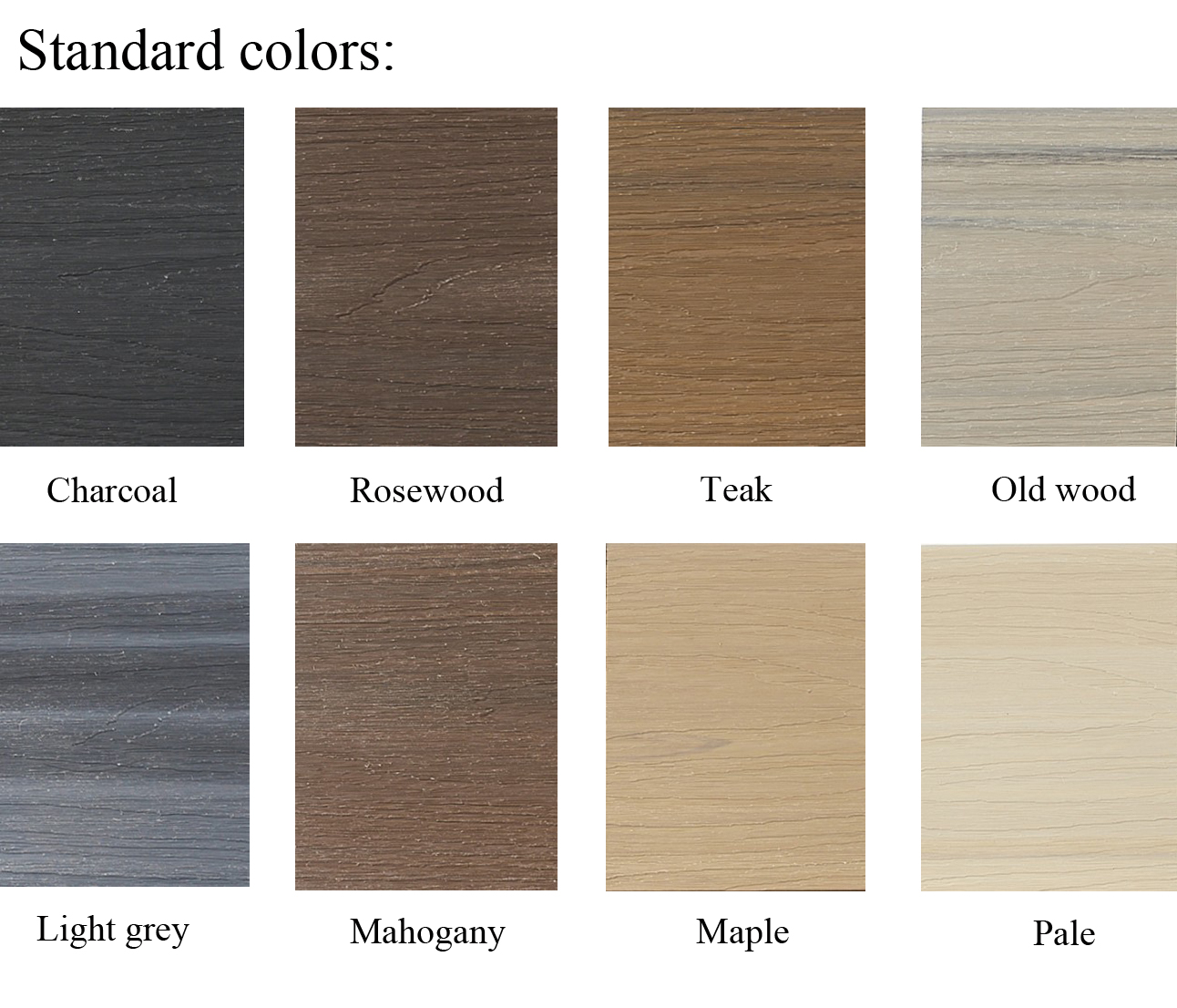 As Colorcard or as requested