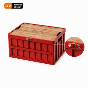 Boîte de rangement pliable personnalisée OEM pour le camping avec couvercle <span class=keywords><strong>en</strong></span> bois, <span class=keywords><strong>en</strong></span> plastique robuste, pliable, pour coffre de voiture, vente <span class=keywords><strong>en</strong></span> gros - Product Image 6