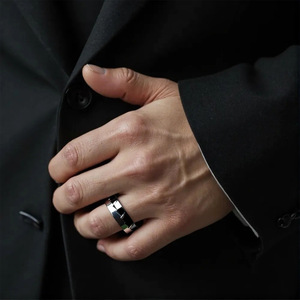 Clicking Gear <b>Fidget</b> <b>Ring</b> for Men, Stainless Steel Rotating Spinner <b>Ring</b> with Sound, Tactile <b>Anxiety</b> Relief Geometric Band <b>Ring</b> - Product Image 1