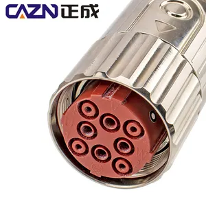 30A 70A Grote Motor Connector 6 8Pins Rechte Vrouwelijke Montage Metalen Plug Servo Power Connector M40