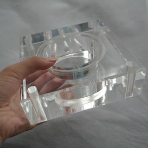 Customized Acrylic <b>Display</b> Rack Circular Cutout Polished Surface Modern Style Desktop 3-Tier <b>Shelf</b> Pre-Assembled Light <b>Displays</b> - Product Image 1