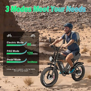 Vélo électrique Q20Pro 52V 40Ah 20 pouces, pneus larges, VTT électrique rapide, double moteur, pour adultes, entrepôt UE/US, idéal pour les trajets quotidiens - Product Image 5
