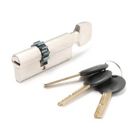 3 ou 5 clés 60mm Euro Cylindre de serrure en laiton Cylindre de serrure télescopique haute sécurité pour serrure de porte