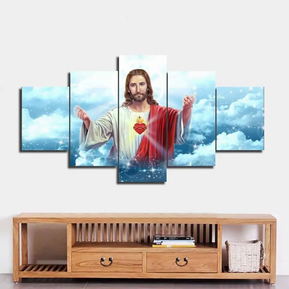 Hd Hifi Jesus Loves Aangepaste Canvas Panel Custom Decoratief Schilderen Decoratie Landschap Foto Prints