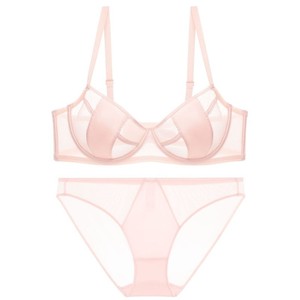 Ensemble de lingerie sensuelle française, ultra-fine, pour <span class=keywords><strong>poitrine</strong></span> généreuse, effet amincissant, grande taille, sans trace, anti-affaissement, haut de gamme - Product Image 2
