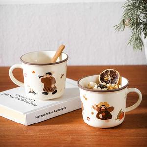 Quality Choice Valentine's Eco-friendly <b>Ceramic</b> <b>Mugs</b> Vintage Design Unique Cartoon Art Food Safe Dishwasher Microwave Safe - Product Image 3