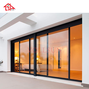 Nhiệm vụ nặng nề nhiệt phá vỡ nhôm Patio cửa kính đôi kính cường lực thiết kế hiện đại Hướng dẫn sử dụng mở bên ngoài sử dụng cho - Product Image 1