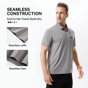 OEM Wholesale Active Tops Golf Clothing Workout Running Loose Quick Dry Fitness Polo Neck Tops Ice Silk Custom Men'S Polo Shirt