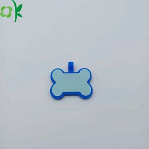 OKSILICONE diskon besar aksesoris hewan peliharaan luar ruangan ID Tag silikon kustom nama ID Tag anjing untuk identifikasi bentuk tulang silikon - Product Image 5