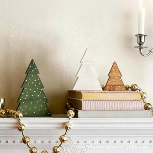 Wooden Christmas <b>Tree</b> <b>Ornaments</b> Set Medium Size Laser Cut Craft Decor For Holiday Home Decoration - Product Image 3