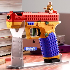 Pistola de Bloques de Construcción Ensamblable, Juguete Educativo Científico para Niños, Modelo de Pistola de Balas Blandas con Expulsión de Cartuchos Simulada - Product Image 2