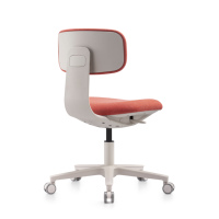Chaise de bureau moderne pivotante à base de nylon en tissu de loisirs Chaise de salle de réunion à dossier moyen Hôtel Bureau à domicile Conférence