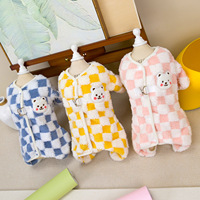 Kawaii Pet Laine Gilet À Capuche Automne Hiver Épais Teddy Chien En Peluche Bouton Manteau Petite Taille Chaud Évaluation pour Costume