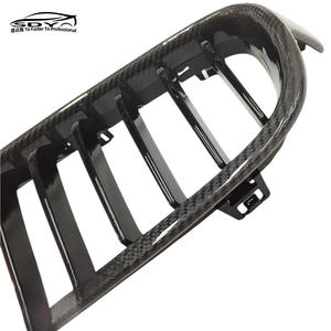 F30カーボンファイバーフロントグリルキドニーグリルデュアルスラットグリルBMW3シリーズF30F35用 - Product Image 5