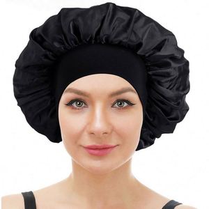 Bonnet en satin à large bande élastique réglable pour femmes - Multifonctionnel, toutes saisons, pour affaires et soirées - Product Image 1