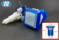 YIRUN Bouton poussoir carré 32*32mm en plastique et métal avec LED RGB, accessoire de jeu rectangulaire pour borne d'arcade intérieure