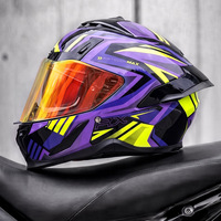 Casque de moto intégral personnalisé en gros avec Bluetooth, pack cadeau, double visière, certifié DOT, doublure en coton, casques de motocross