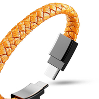 Câble de données bracelet 240W double Type-C, bracelet tressé créatif, cordon de charge rapide, bracelet de charge portable en alliage de zinc