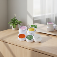 Masque pour les yeux en gel végétalien avec acide hyaluronique, collagène et vitamine C, masque en silicone anti-rides pour tous types de peaux
