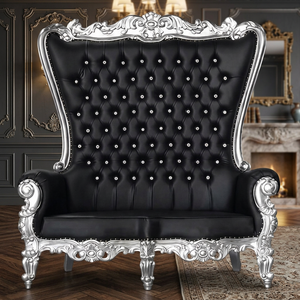 Canapé-lit en tissu capitonné durable de style mid-century antique avec structure en bois massif pour salon - Product Image 3
